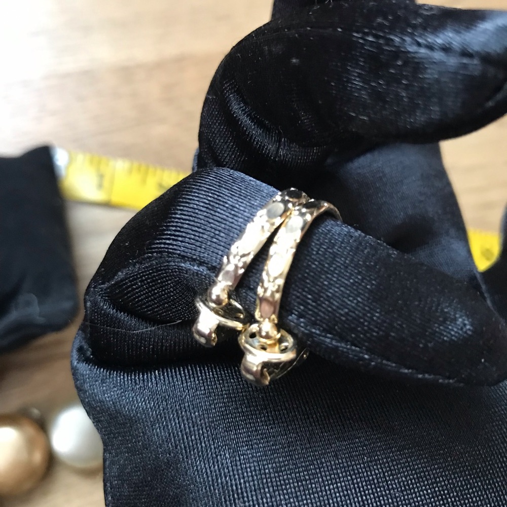 ***Last Chance*** Bundle 3 for $10. Vintage gold toned clip on hoop earrings